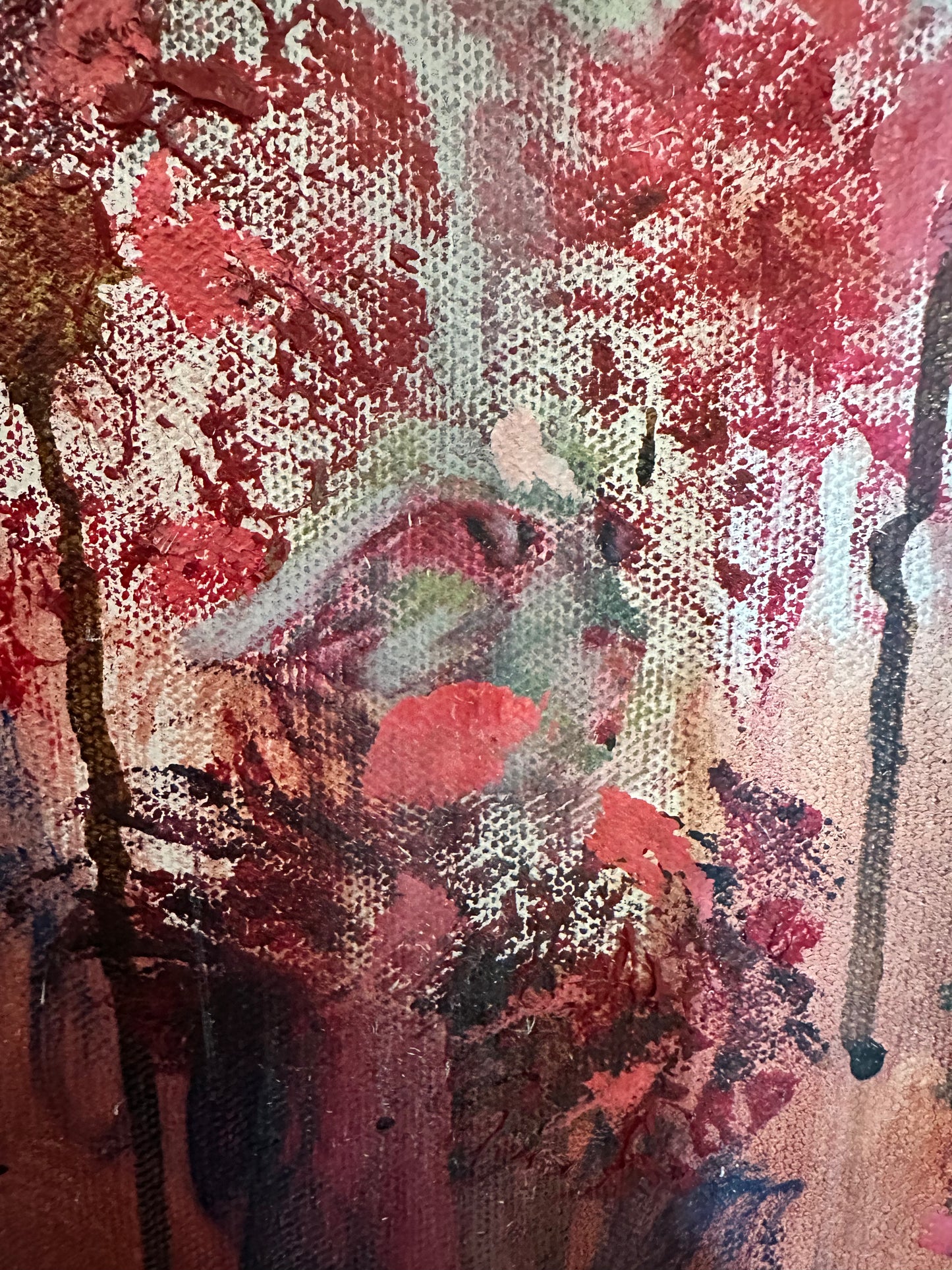 Cage Bird - Surreal Graffiti Bird Oil Painting on Canvas