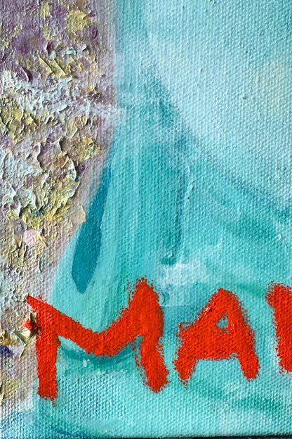 Duality Vol 2 – Abstract Portrait Oil Painting with Text Message on Canvas