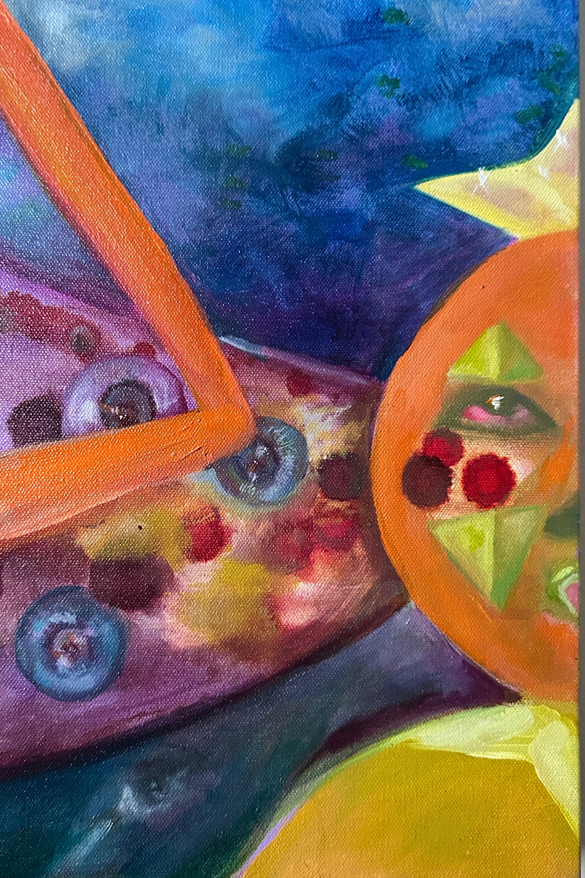 Glitch in Matrix – Abstract Surreal Oil Painting on Canvas
