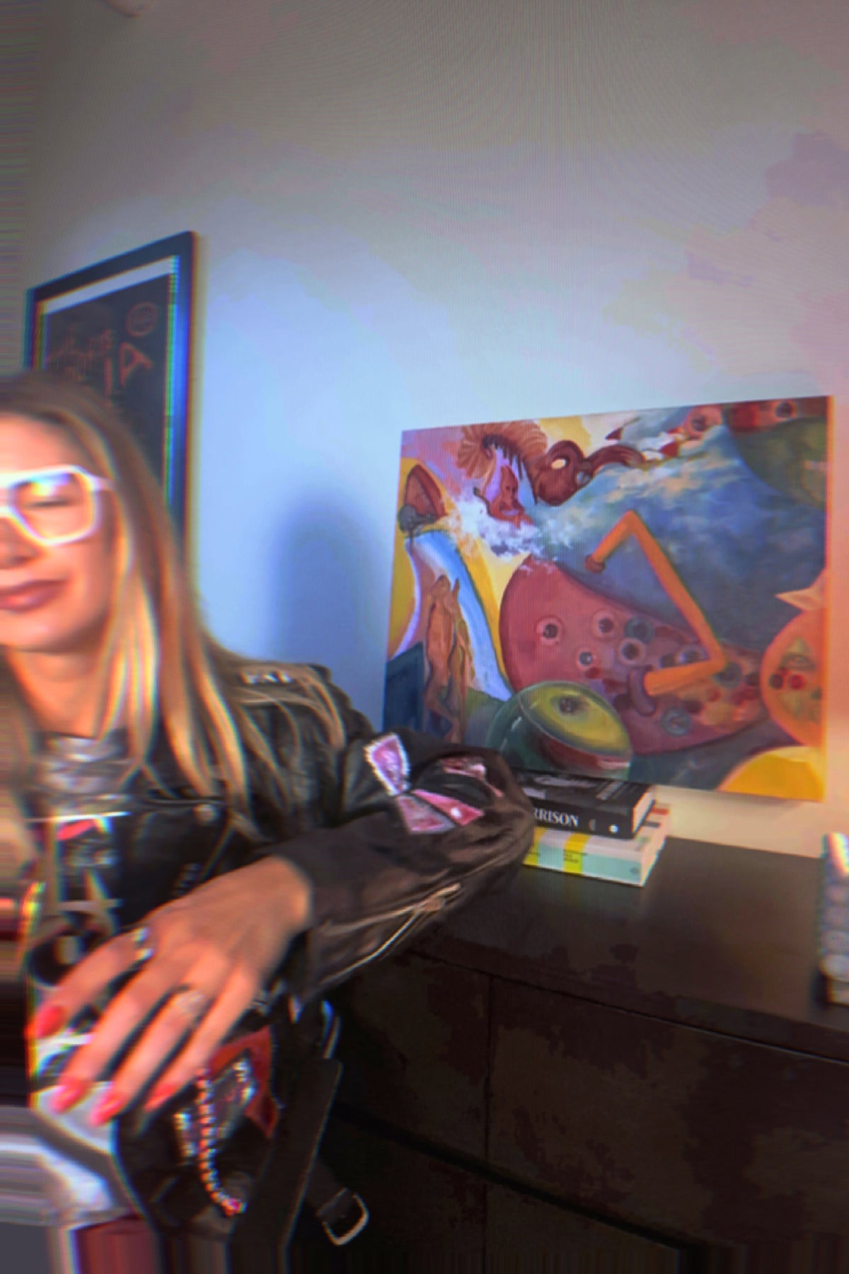 Glitch in Matrix – Abstract Surreal Oil Painting on Canvas