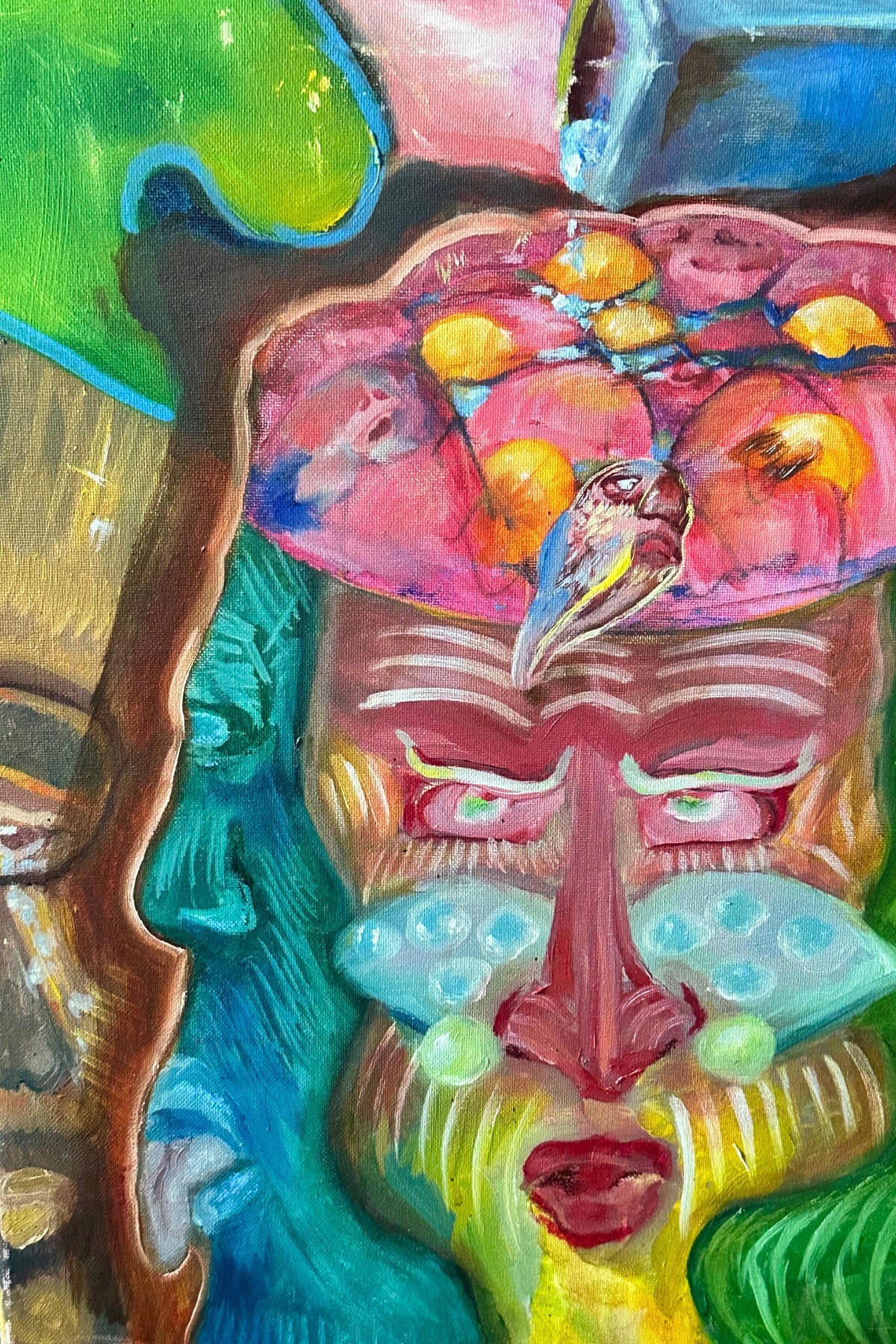 High Society – Colorful Surreal Abstract Portrait Oil Painting on Canvas
